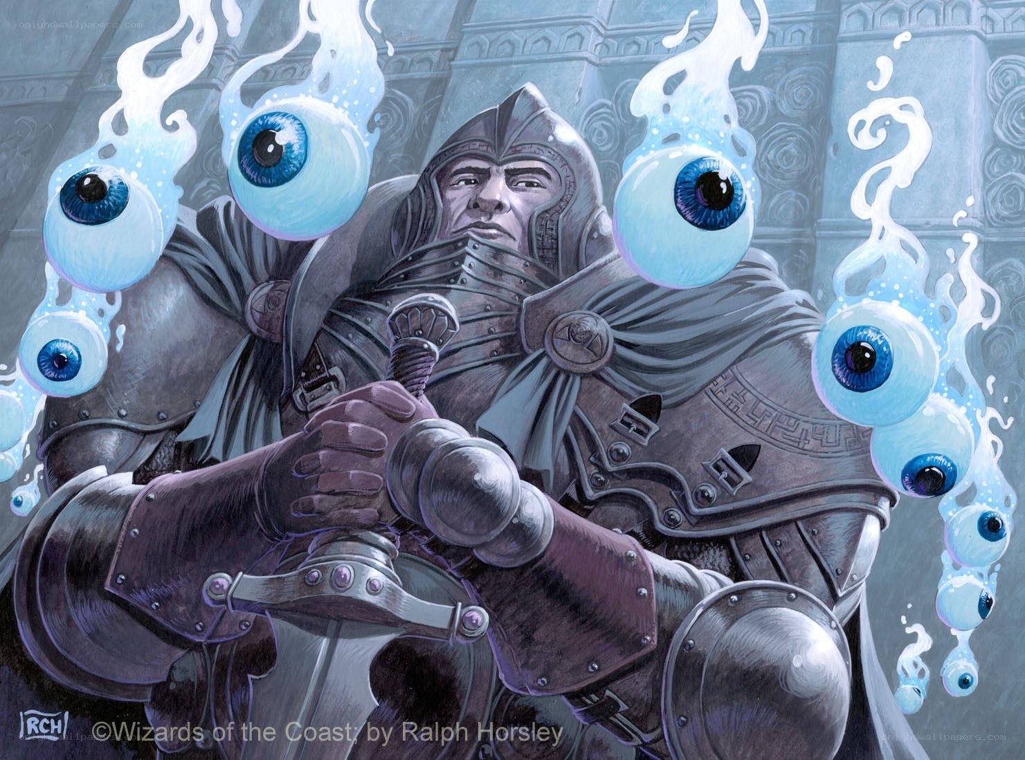 Knight with floating eyes
