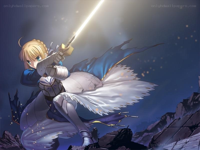 Knight with glowing sword