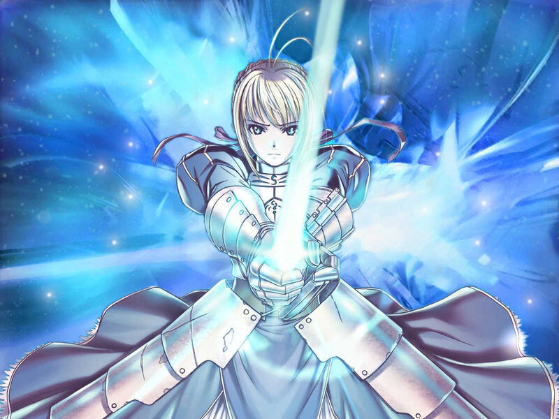Knight with glowing sword