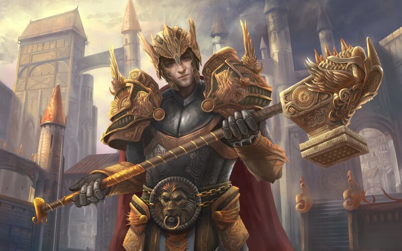 Knight with Golden Armor