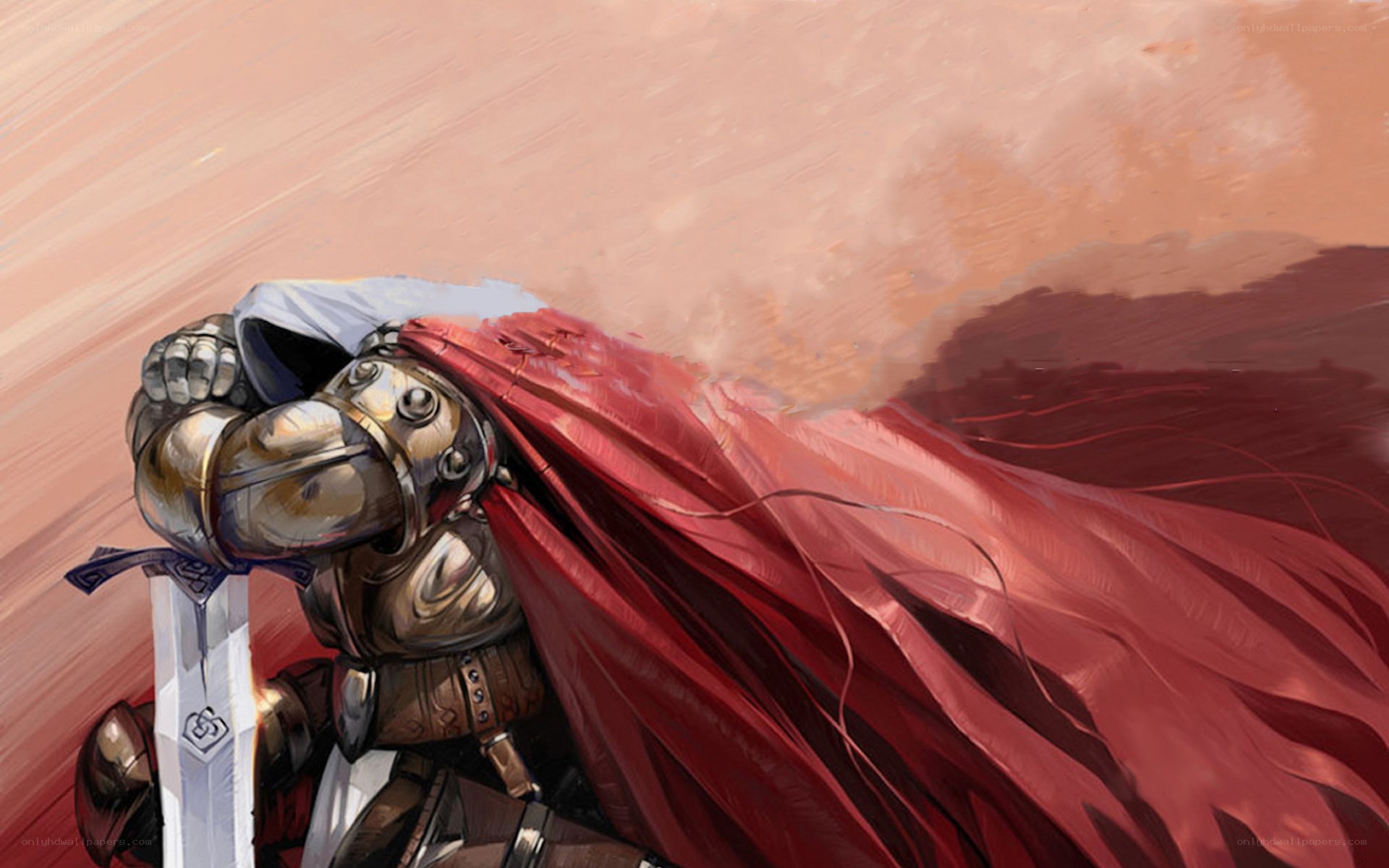 knight with red cape