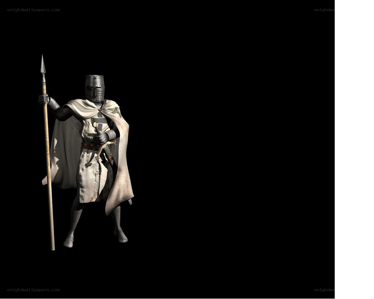 Knight with spear and cloak
