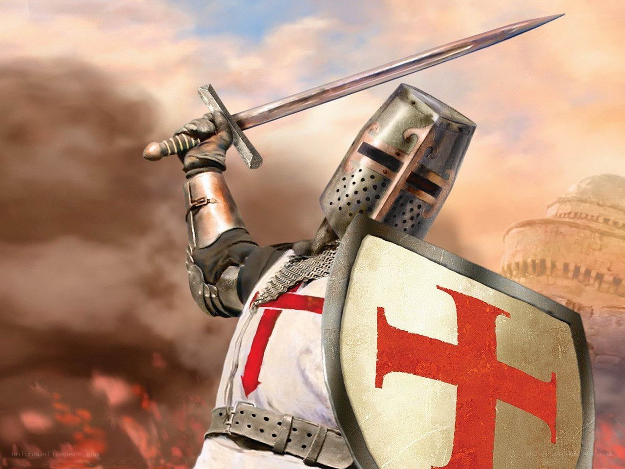 Knight with sword and shield