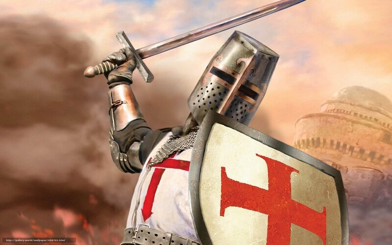 Knight with sword and shield