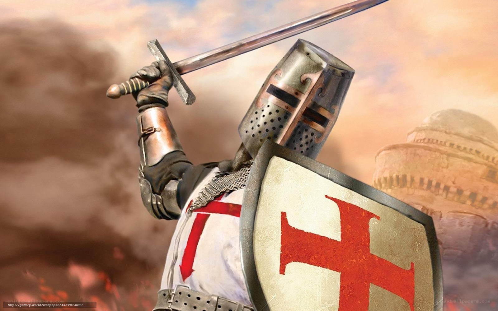 Knight with sword and shield