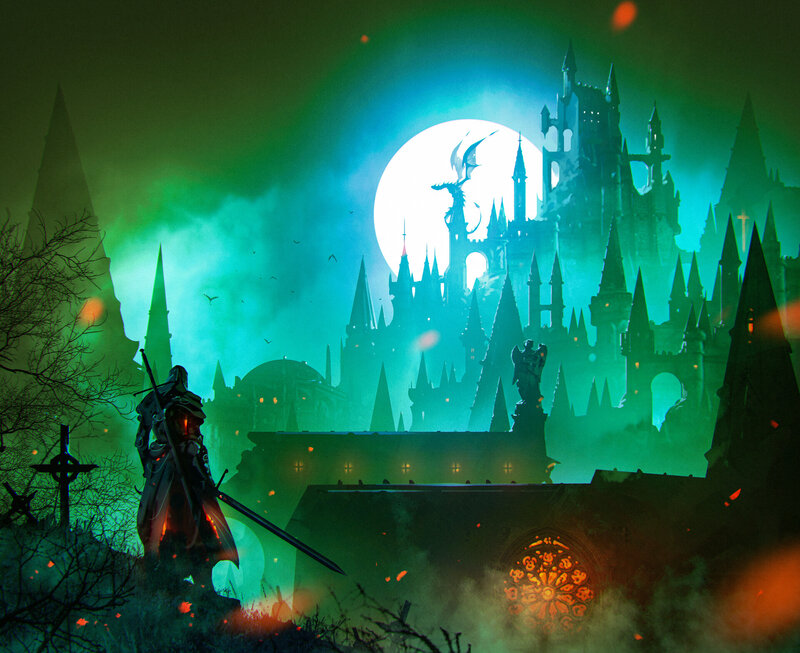 Knight with Sword — Green
