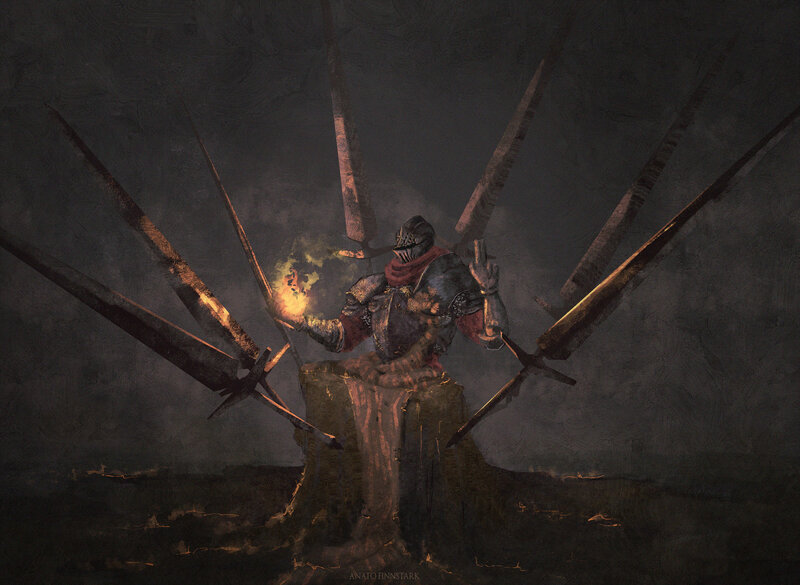Knight with Swords — Black