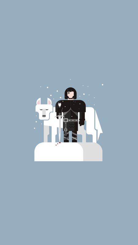 Knight with Wolf — Blue