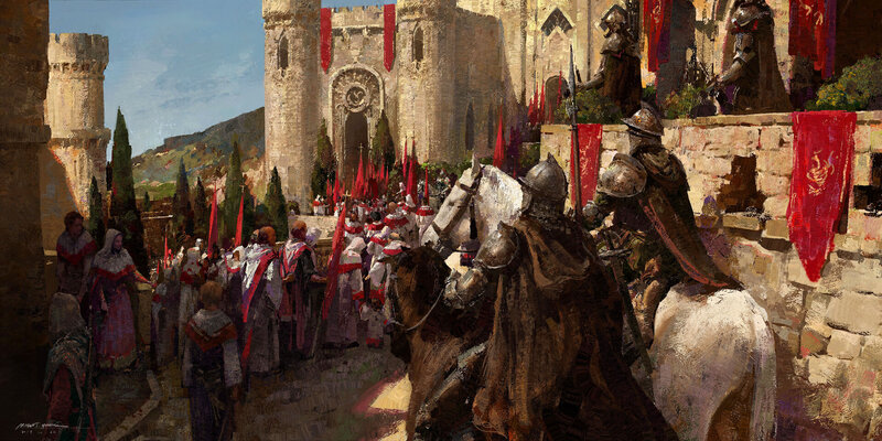 Knights and Soldiers in Procession