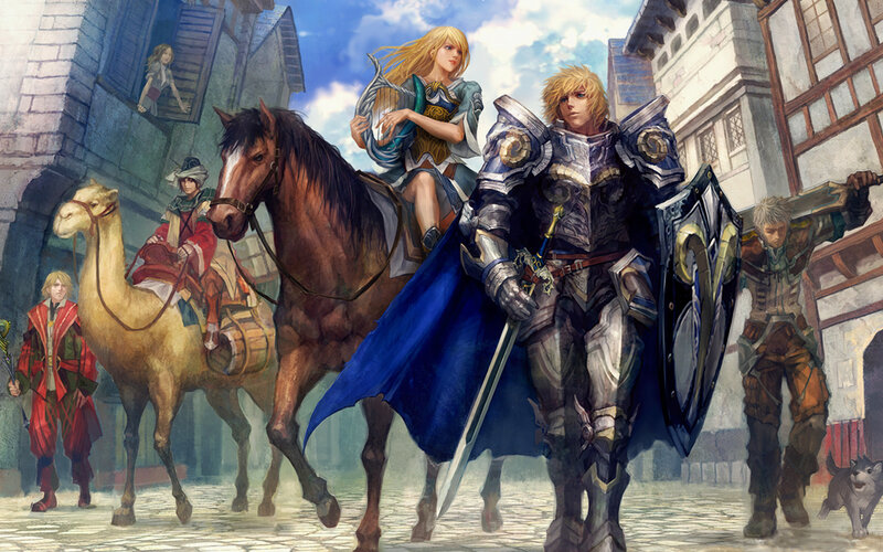 Knights and Travelers in Town