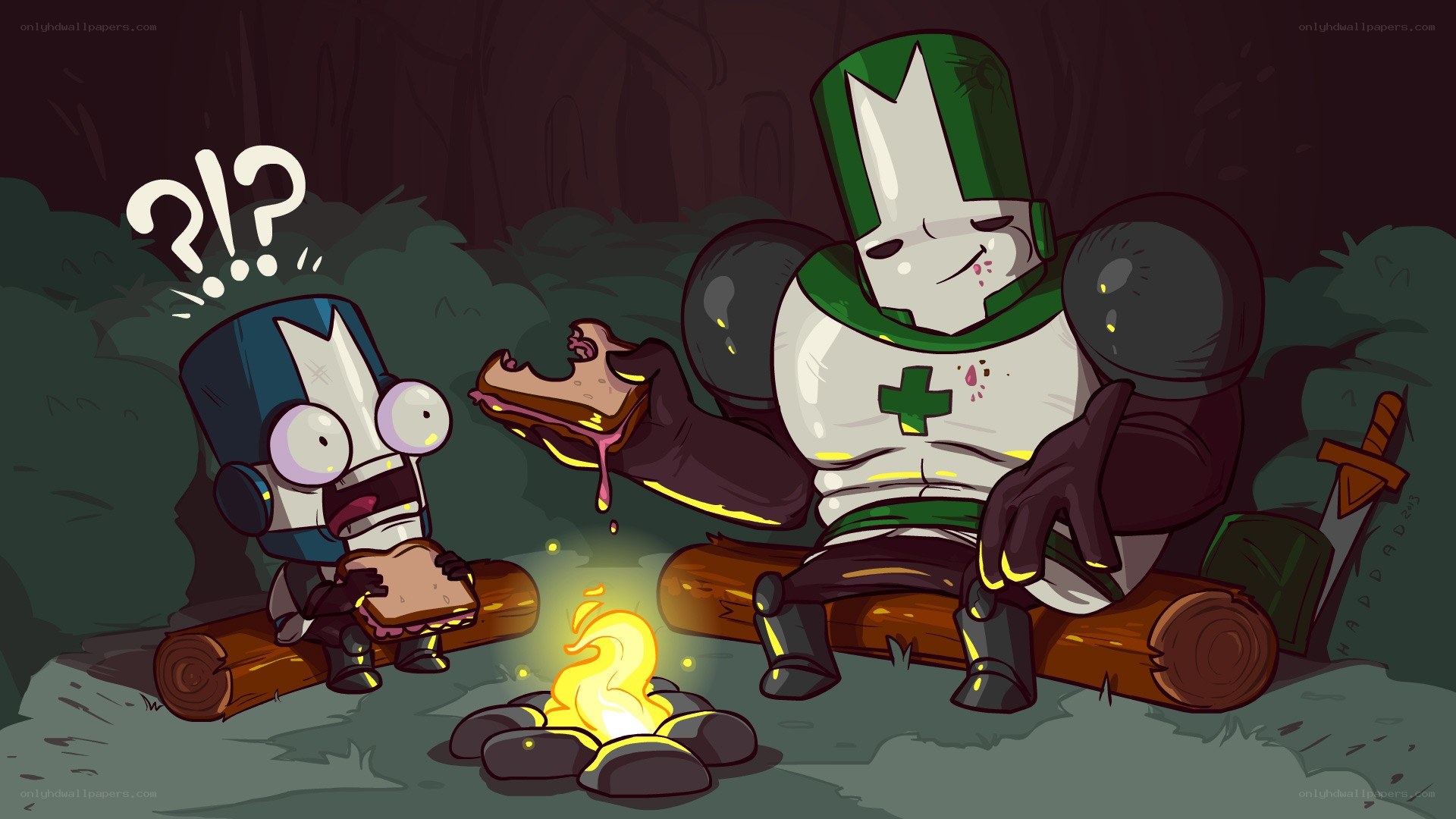 Knights by the campfire