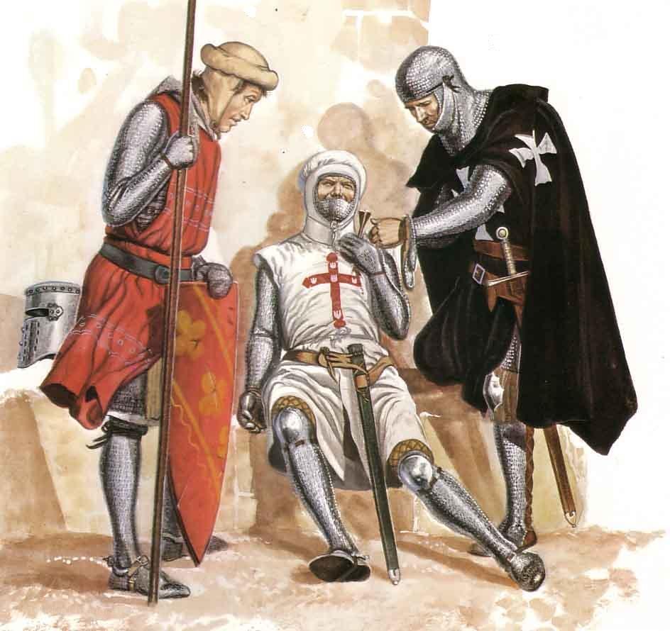 Knights in battle scene