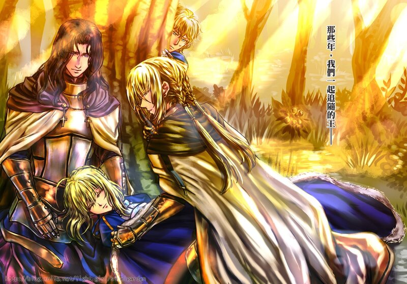 Knights in golden light