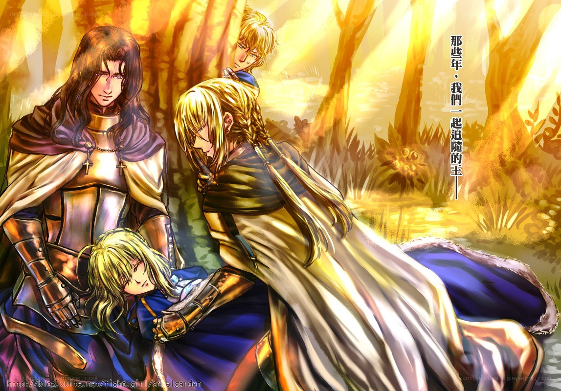 Knights in golden light