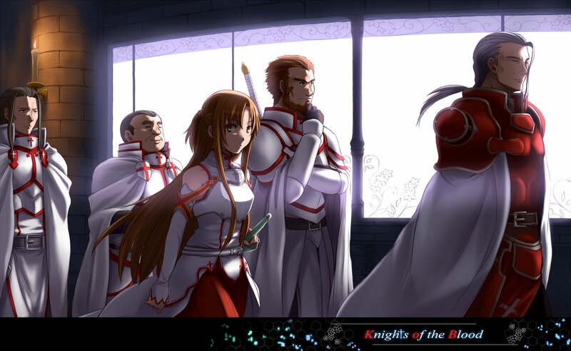 Knights in White and Red Armor