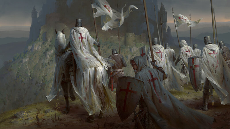 Knights on a Hillside