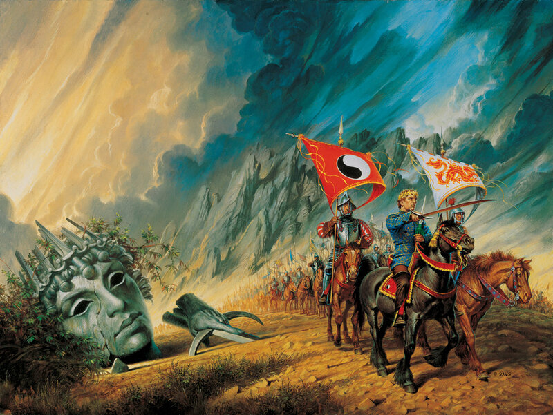 Knights on Horseback — Blue