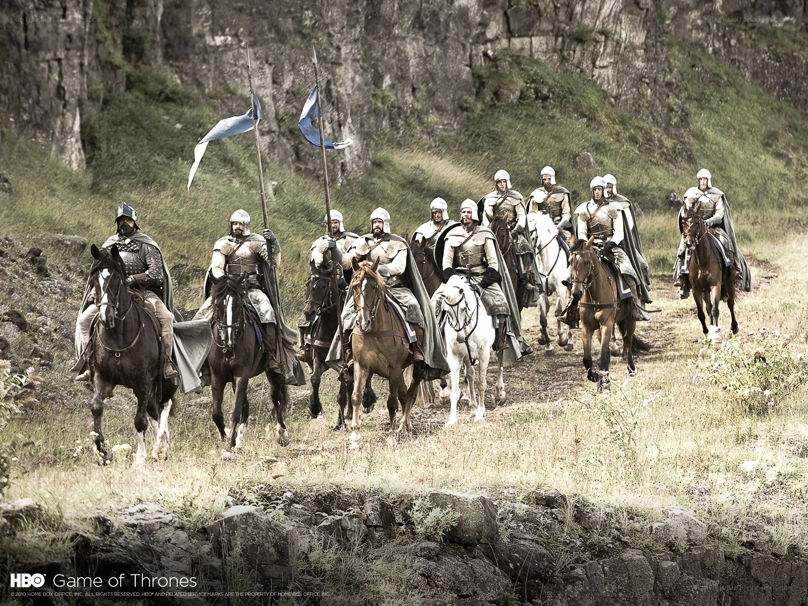 Knights on horseback in Game of Thrones