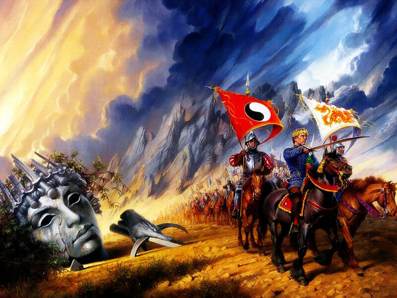 Knights on Horseback — Yellow