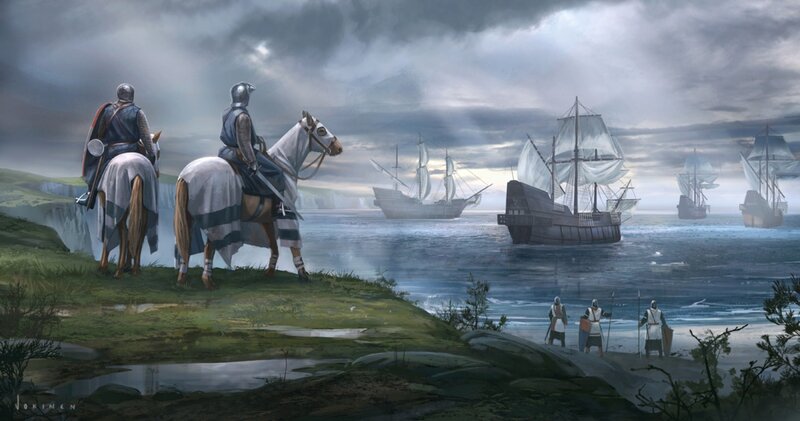 Knights on Horses — Gray