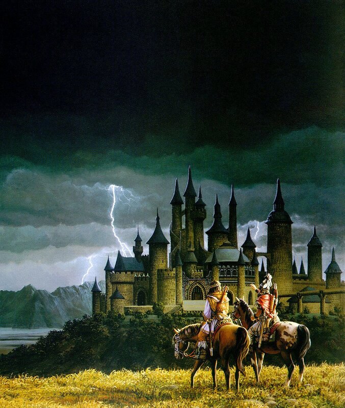 Knights on Horses — Green, Dramatic