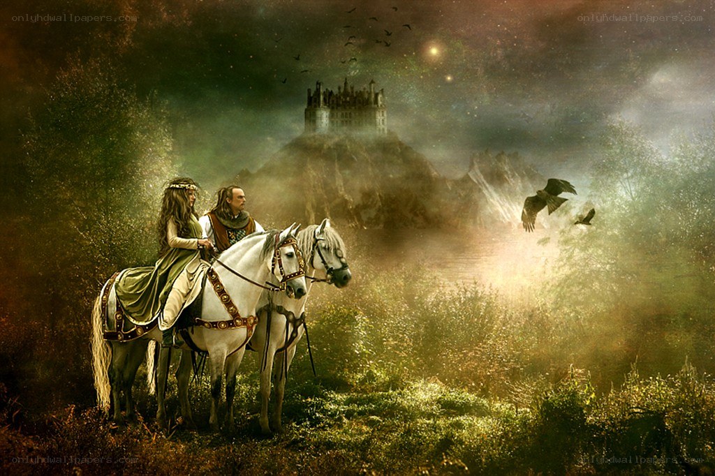 Knights on white horses