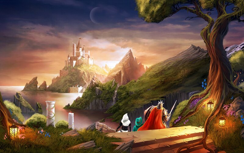 Knights Overlooking Castle