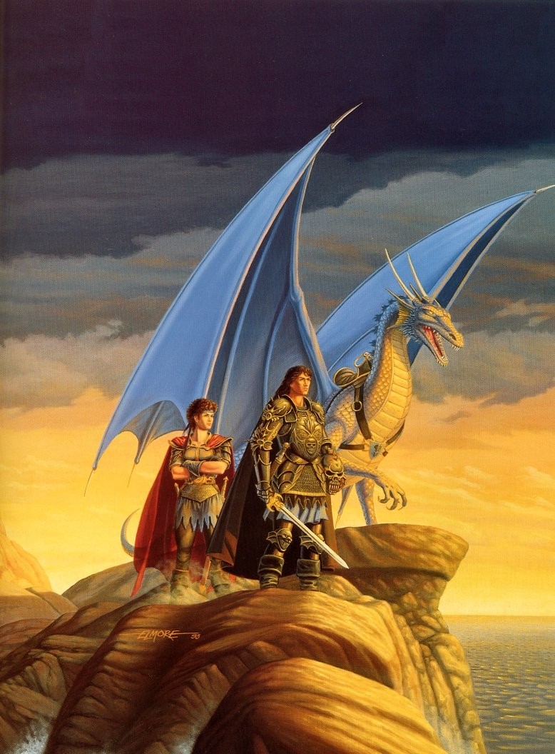 Knights with a blue dragon