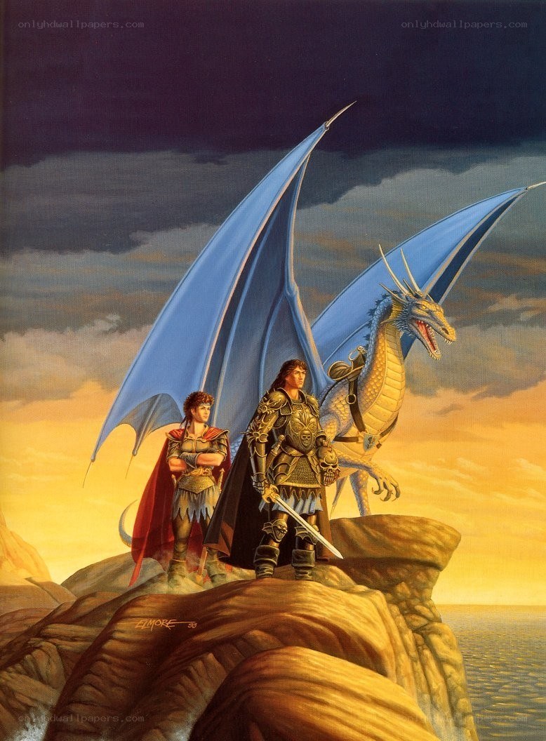 Knights with a blue dragon