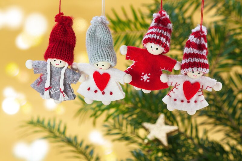 Knitted Angel Ornaments
