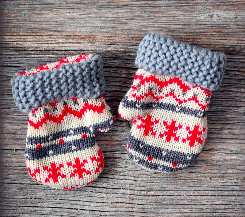 Knitted Baby Mittens