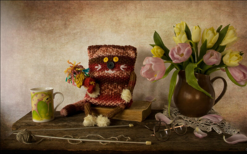 Knitted Cat Doll