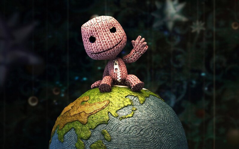 Knitted Character on Globe — Green, Whimsical, 3d Render, Zipper