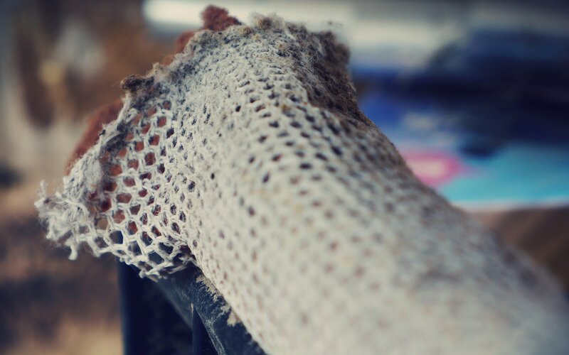 Knitted Fabric on Branch