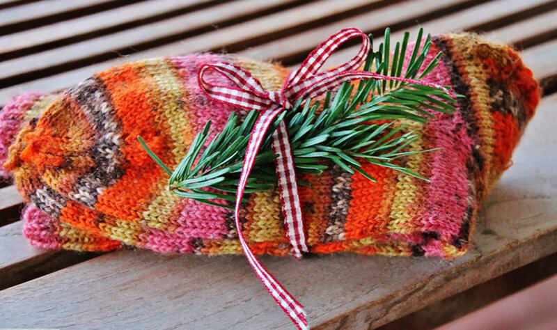 Knitted Item with Pine Sprig