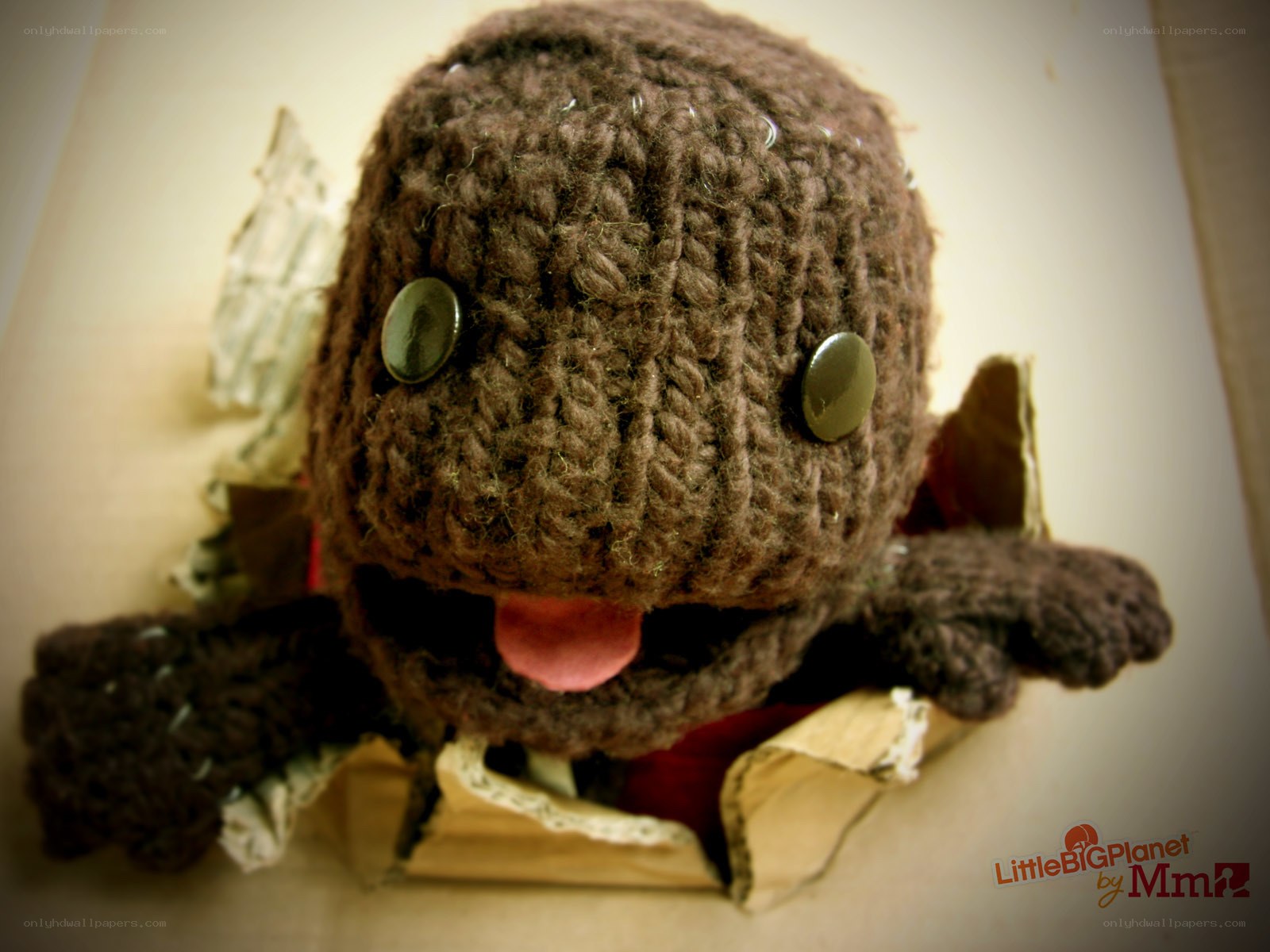 knitted littlebigplanet character