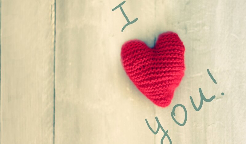 Knitted Red Heart
