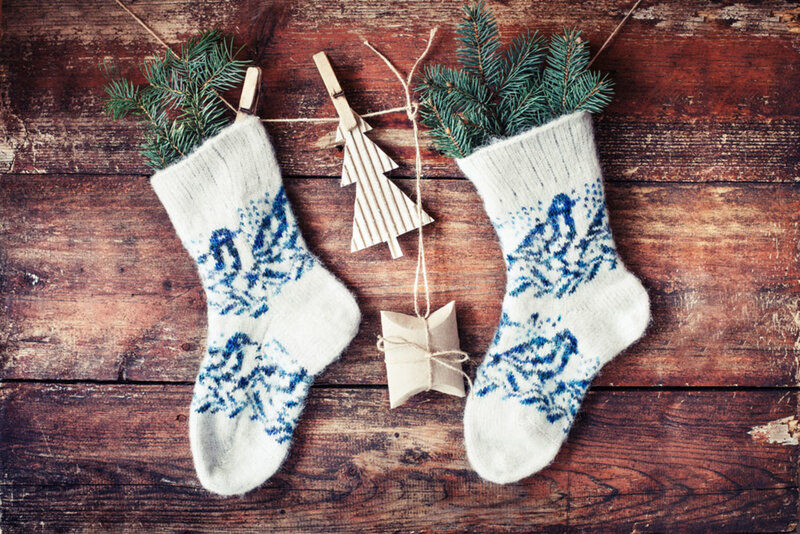 Knitted Socks with Pine
