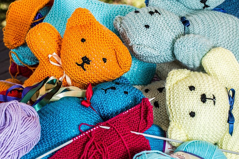 Knitted stuffed animals collection
