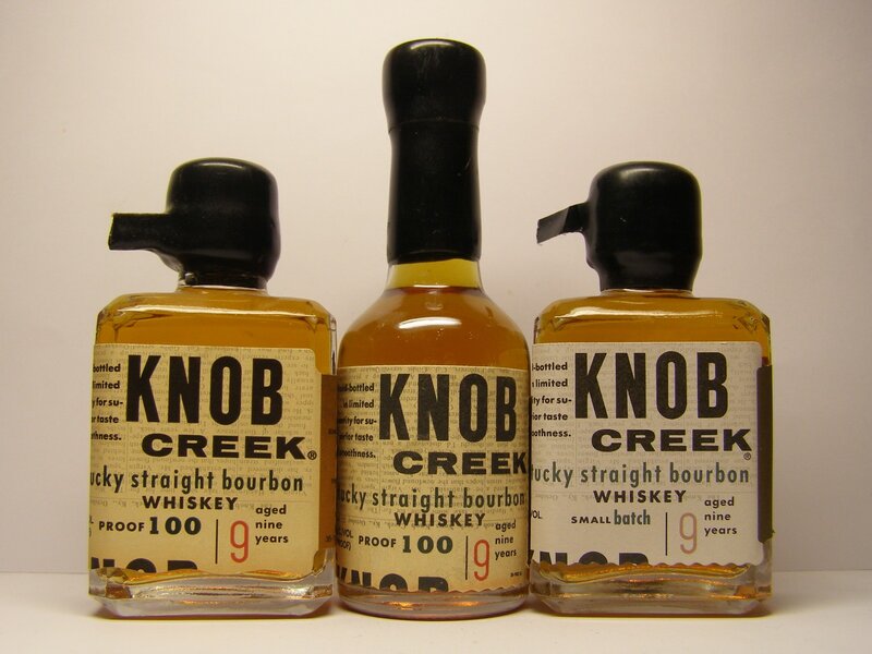 Knob Creek bourbon bottles