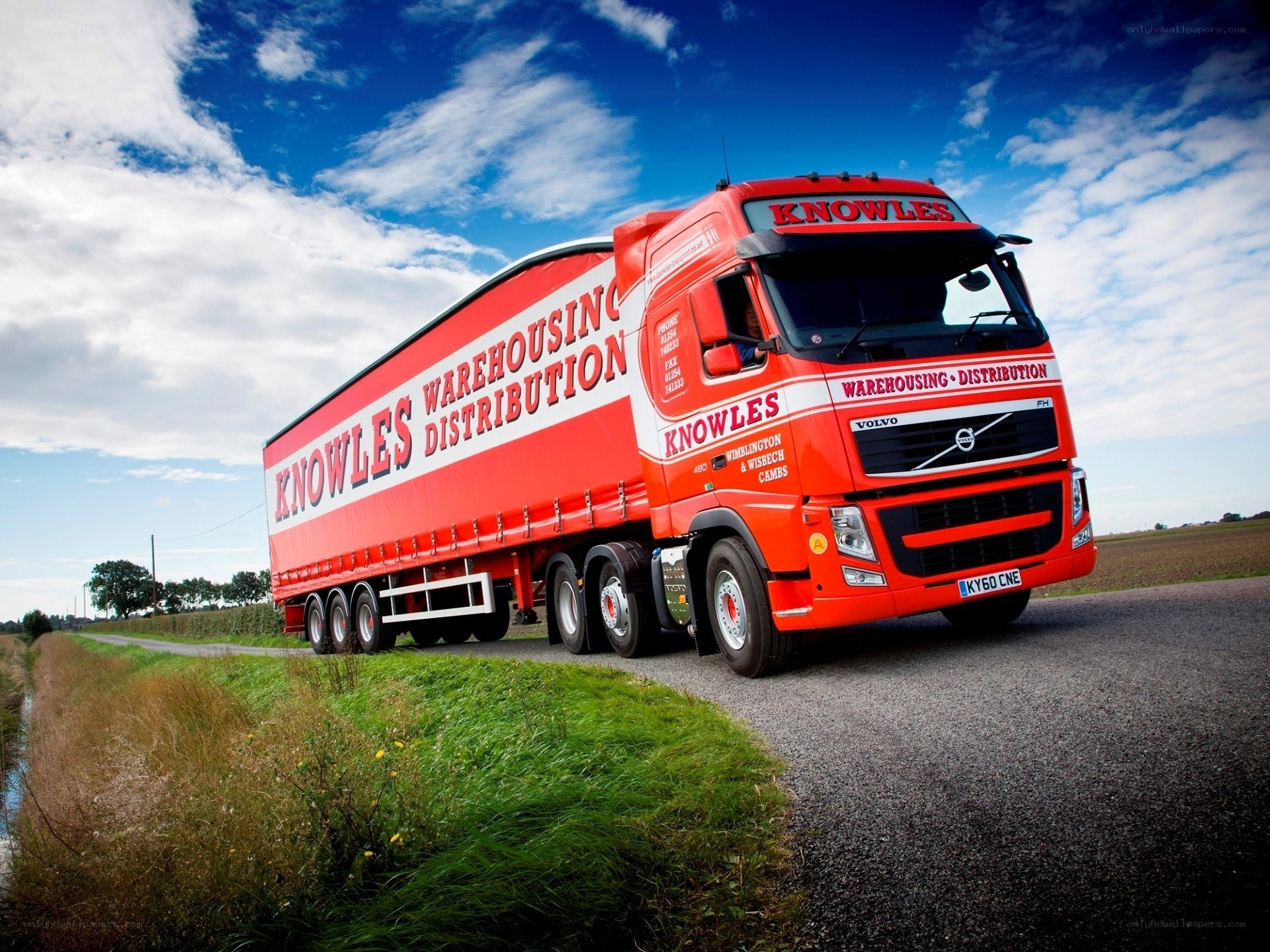 Knowles Distribution truck on road