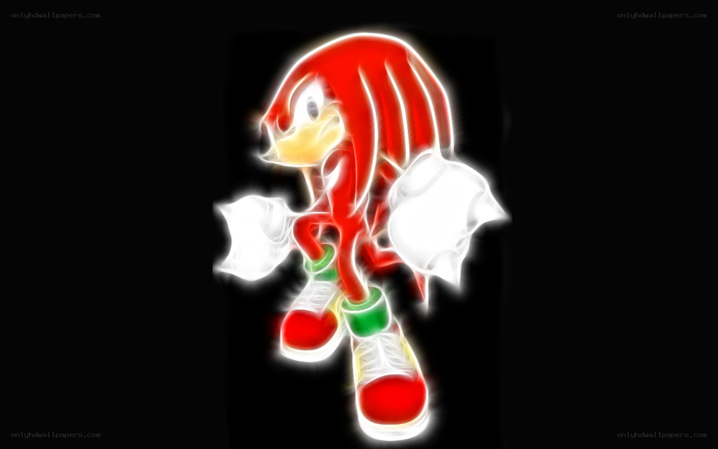 Knuckles the Echidna glowing