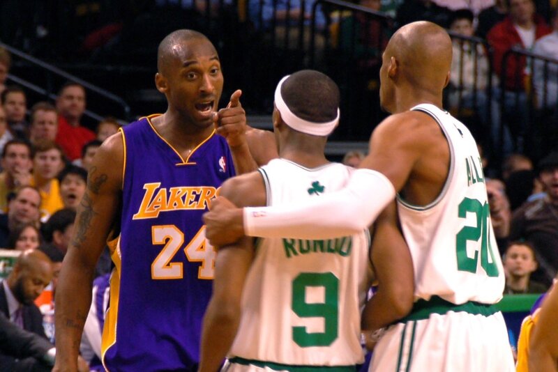 Kobe Bryant confronts players
