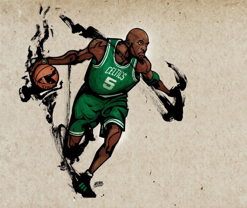 Kobe Bryant in Celtics jersey