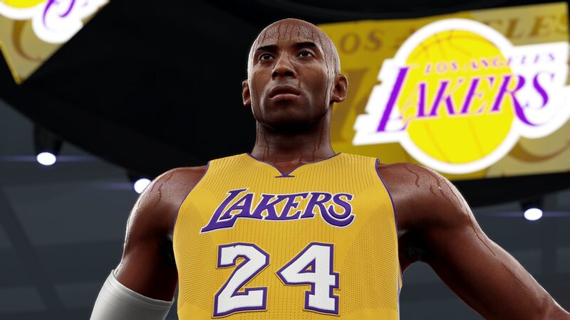 Kobe Bryant in Lakers Jersey — Yellow, Intense