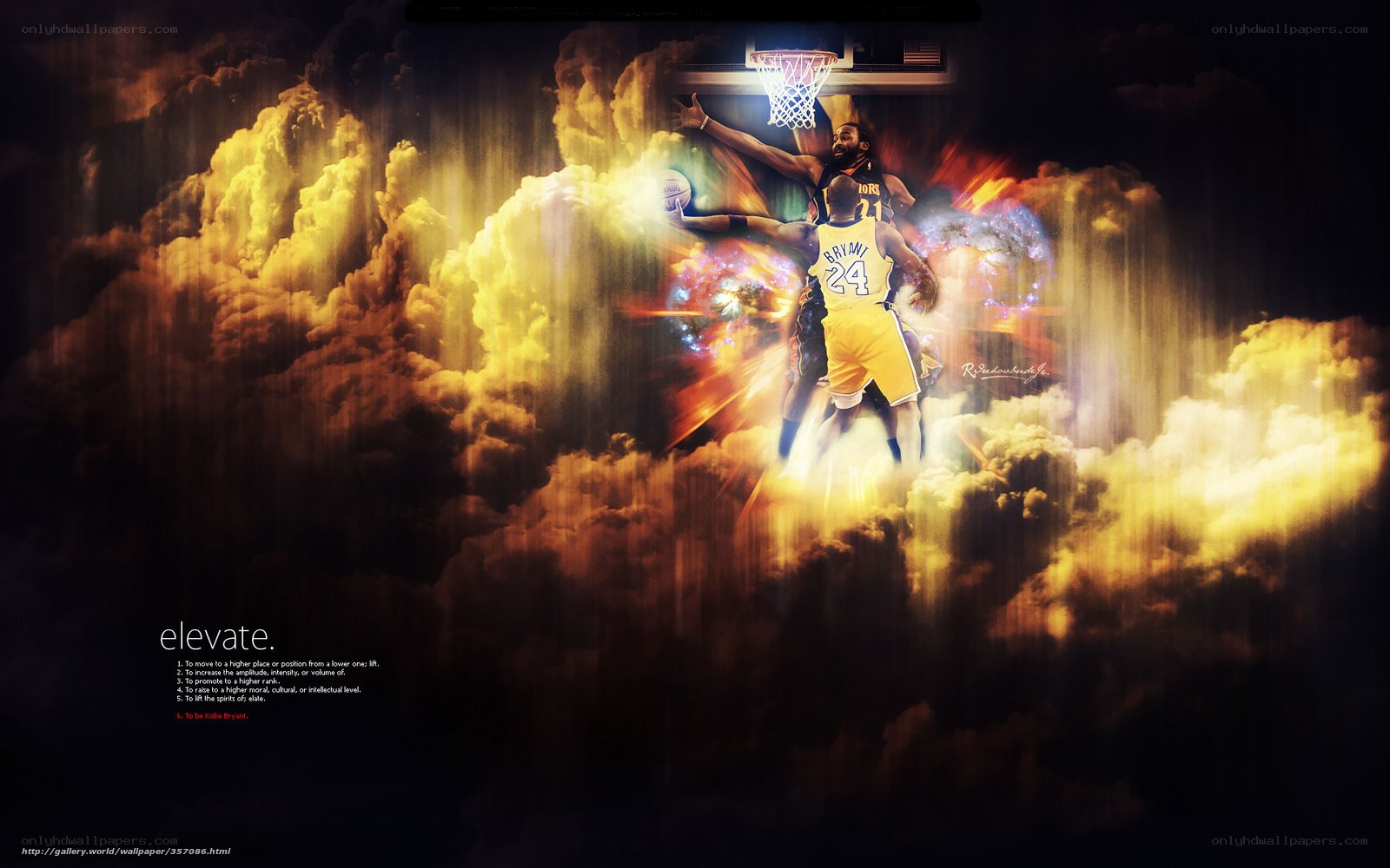 Kobe Bryant in the clouds
