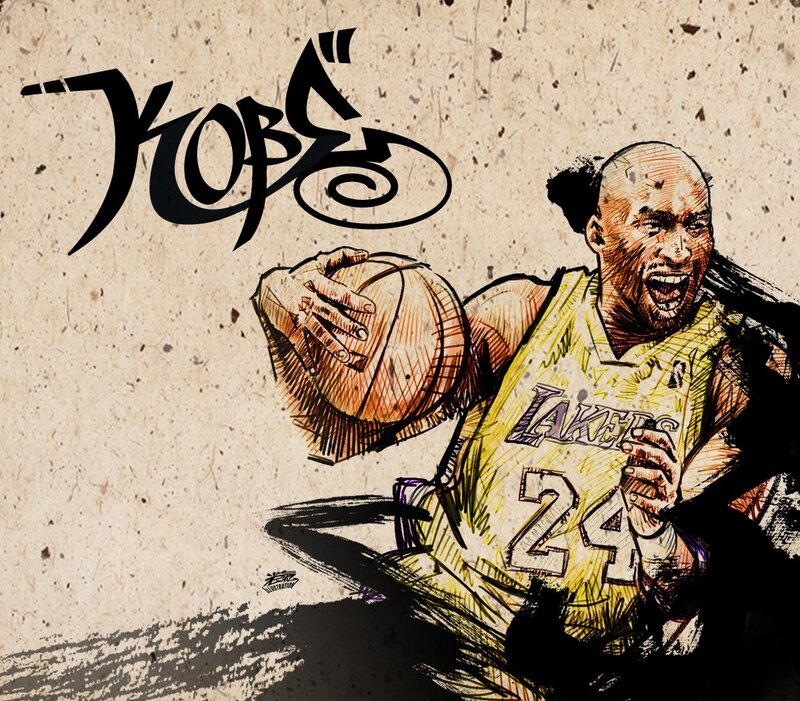 Kobe Bryant Lakers artwork