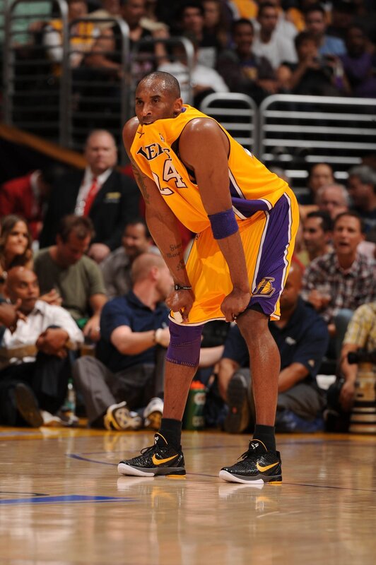 Kobe Bryant on basketball court