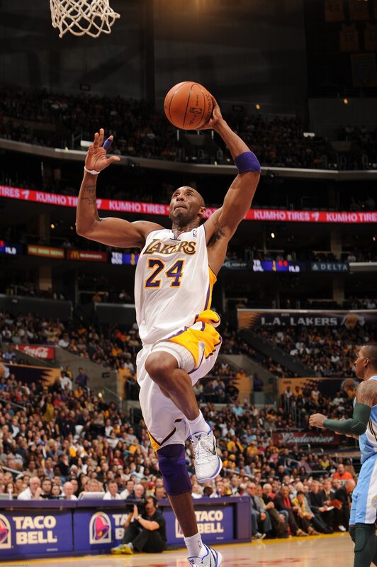 Kobe Bryant shooting a jump shot