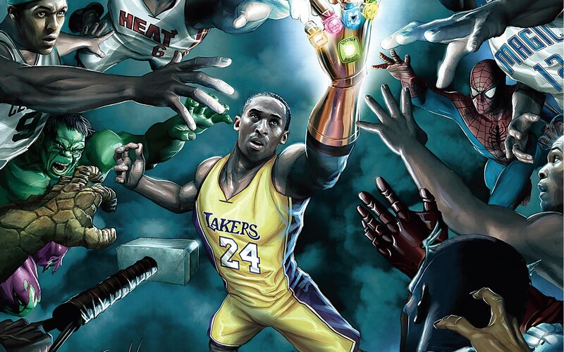 Kobe Bryant with Infinity Gauntlet